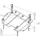 Защита картера и КПП Мотодор сталь 2 мм для Skoda Fabia 1999-2007