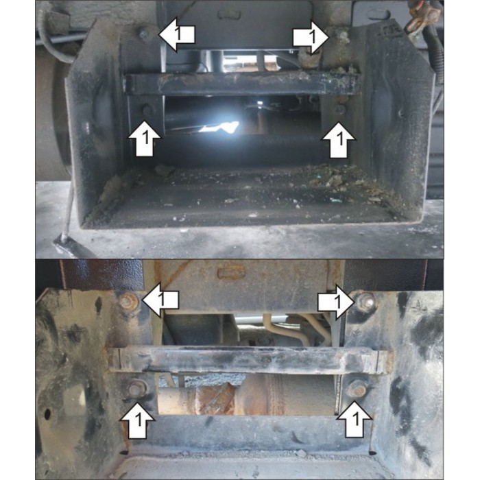 Защита АКБ Мотодор сталь 1,5 мм для Hyundai Porter 2012-2021