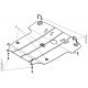 Защита картера и КПП Мотодор на универсал для Audi A4 2001-2004