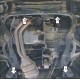 Защита картера и КПП Мотодор сталь 2 мм для Ford Mondeo 1996-2000