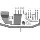 Фаркоп Motodor оцинкованный, тип шара A для Kia Rio/Solaris KRS 2020-2024