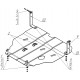 Защита картера и КПП Мотодор сталь 2 мм для Mitsubishi Galant 2004-2008
