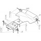 Защита картера и КПП Мотодор сталь 3 мм для Subaru Tribeca 2004-2014
