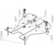Защита картера, КПП и дифференциала Мотодор сталь 2 мм для Mitsubishi Galant 1996-2006
