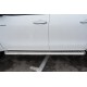 Пороги с площадкой алюминиевый лист 42 мм, вариант 1 для Toyota Hilux 2020-2023