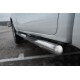 Пороги труба с накладкой 76 мм, вариант 3 для Toyota Hilux 2020-2023