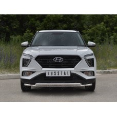 Защита передняя двойная 42-42 мм для Hyundai Creta 2021-2023