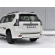 Защита заднего бампера двойная 63-42 мм на Back Onyx для Toyota LC Prado 150 2020-2023