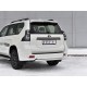 Защита заднего бампера двойная 63-42 мм на Back Onyx для Toyota LC Prado 150 2020-2024