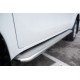 Пороги с площадкой нержавеющий лист 42 мм, вариант для Toyota Hilux 2020-2023