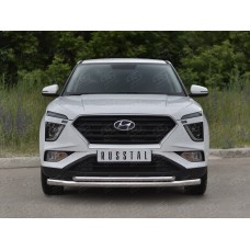 Защита передняя двойная 63-42 мм для Hyundai Creta 2021-2023