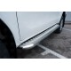 Пороги с площадкой алюминиевый лист 63 мм, вариант 2 для Toyota Hilux 2020-2023