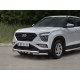 Защита передняя двойная 63-63 мм уголки+клыки для Hyundai Creta 2021-2024