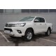 Пороги труба овальная с проступью 120х60 мм для Toyota Hilux 2020-2023