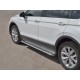 Пороги с площадкой нержавеющий лист 42 мм для Volkswagen Tiguan 2020-2023