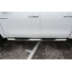 Пороги с площадкой алюминиевый лист 76 мм, вариант 1 для Toyota Hilux 2020-2023