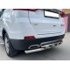 Защита заднего бампера двойная с перемычками 60-42 мм для Lifan MyWay 2016-2020