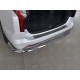 Накладка на задний бампер шлифованная для Mitsubishi Pajero Sport 2021-2023