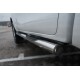 Пороги труба с накладкой 76 мм, вариант 2 для Toyota Hilux 2020-2023