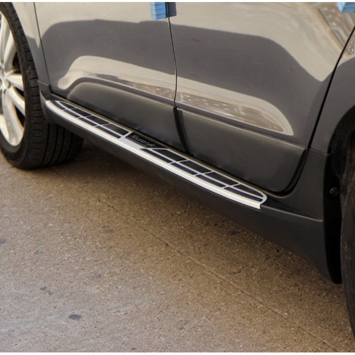 Пороги алюминиевые ОЕМ Mobis-стиль для Hyundai ix35 2010-2015 артикул oem-1038