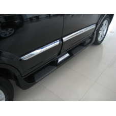 Пороги алюминиевые ОЕМ classic для Hyundai Santa Fe 2006-2012