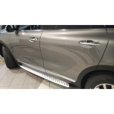 Пороги алюминиевые ОЕМ BMW-стиль для Kia Sorento Prime 2015-2020
