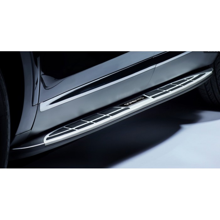 Пороги алюминиевые ОЕМ Mobis-стиль для Kia Sorento Prime 2015-2020 артикул oem-1105