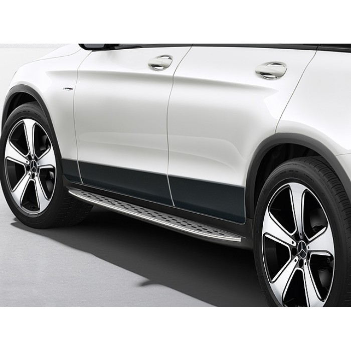 Пороги алюминиевые ОЕМ для Mercedes GLC 2015-2023 артикул oem-1143