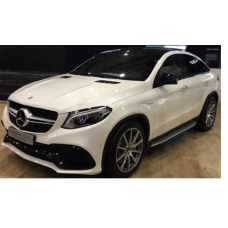 Пороги алюминиевые ОЕМ с подсветкой для Mercedes GLE Coupe 2015-2019