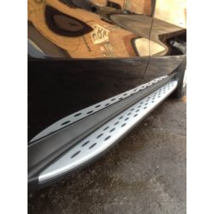 Пороги алюминиевые ОЕМ с оригинальным усилителем для Mercedes GL 350 X166 2012-2018 артикул oem-1157