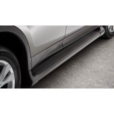 Пороги алюминиевые ОЕМ чёрные для Toyota RAV4 2013-2015