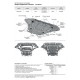 Защита радиатора и картера Rival алюминий 4 мм с крепежом для Volkswagen Touareg 2018-2021