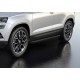 Пороги алюминиевые Rival Premium Black для Skoda Karoq 2020-2021