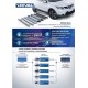 Пороги алюминиевые Rival Silver New для Renault Kaptur 2016-2022