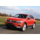 Пороги алюминиевые Rival Silver New для Volkswagen Tiguan 2016-2021