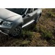 Пороги алюминиевые Rival Black New для Nissan Terrano/Renault Duster 2011-2021