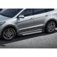 Пороги алюминиевые Rival Silver New для Hyundai Grand Santa Fe 2014-2018