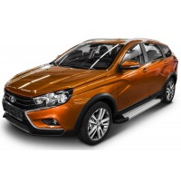 Пороги алюминиевые Rival Silver New