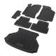 Комплект ковриков салона и багажника Rival полиуретан 6 штук на лифтбек для Lada Granta 2014-2021