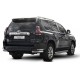 Защита задняя двойные уголки 76-42 мм Rival для Toyota Land Cruiser Prado 150 2017-2020