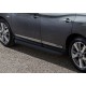 Пороги алюминиевые Rival Black для Nissan Pathfinder 2014-2020