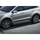 Пороги алюминиевые Rival Black New для Hyundai Grand Santa Fe 2014-2018