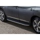Пороги алюминиевые Rival Premium для Nissan Pathfinder 2014-2020
