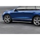 Пороги алюминиевые Rival Premium включая R-Line для Volkswagen Touareg 2010-2017