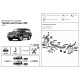 Фаркоп Rival, шар F, с нержавеющей накладкой для Toyota Land Cruiser 200 2007-2021