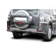 Защита задняя двойные уголки 76-42 мм Rival для Mitsubishi Pajero 4 2011-2021