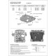 Защита картера и КПП Автоброня для 1,3 сталь 2 мм для Toyota Auris/Corolla 2006-2016
