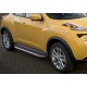 Пороги алюминиевые Rival Premium на 4х4 для Nissan Juke 2010-2018