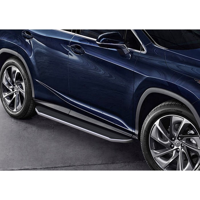 Пороги алюминиевые Rival Premium для Lexus RX 2015-2021