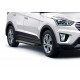 Пороги алюминиевые Rival Black для Hyundai Creta 2016-2023